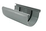 Marley Dachrinnenset aus PVC Dachrinnenteile RG 75 Grau RAL 7040 Regenrinnen System (Rinnenverbindungsschale)
