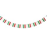 Pandiui23 Ungarn Flagge 40 Stück, Rechteckig, Polyester, 14x21cm, Rot, Weiß, Grün, Girlande, Nationalflagge, für Gartenbars Dekorationen (Ungarn)