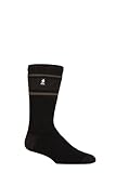 HEAT HOLDERS SOCKSHOP Herren 2.3 TOG Gemustert und schlicht Thermische Socken Packung 1 Fraser Schwarz/Holzkohle 39-45