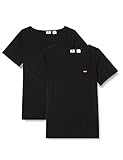 Levi's Damen PL Plus Black B T-Shirt, 2 Pack Tee Mineral Black & Mineral Blac, 3X (2er Pack)