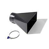 PROVISO TOOLS Absaugtrichter – Absaugtrichter, Absaugung für Werkstatt, Absauganlage, Absaugtrichter 100mm, Absaugung, 255x228x110mm mit 100mm Öffnung inkl. Schlauchklemme