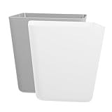 LOLIPPYY 2 Stück Hängende Aufbewahrungskörbe aus Kunststoff Kleine Wandbehälter für Küchen und Einkaufswagen Vielseitige Hängeboxen in Weiß und Platzsparend und Praktisch für Utensilien