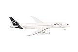 Herpa Modellflugzeug Lufthansa Boeing 787-9 Dreamliner, Miniatur im Maßstab 1:500, Sammlerstück, Modell ohne Standfuß, Metall, Normal