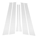 VekAuto Türpfosten Fensterleiste Vorne Hinten Links Rechts für Volkswagen Golf 4 97-03 Kratzfester Aufkleber Pfosten Tür Außenabdeckung Silberton 6 Stück