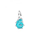 Pandora Moments Blaue Murano-Glas Meeresschnecke Charm-Anhänger aus Sterling Silber mit Zirkonia, Kompatibel Me und Moments Anhänger, 793900C01