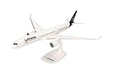 herpa 612258 – Airbus A350-900, Lufthansa Passagierflugzeug, Wings, Modell Flugzeug mit Standfuß, Flieger, Modellbau, Miniaturmodelle, Sammlerstück, Kunststoff - Maßstab 1:200