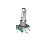 ALPS EC11E15244G1 Encoder für Leiterplatten-Printmontage, 11mm, 15 Impulse, Taster, Metallachse, stehend