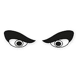 Aufkleber Augen in Schwarz I Böser Blick I selbstklebend I wetterfest und UV-Beständig I kfz044