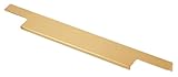 GTV – Möbelgriff LIND gebürstetes Gold eloxiert 320 mm Bohrabstand, 396 mm Länge, Griffleiste 18 mm breit, Kantenprofilgriff für Küchen, Schränke, Schubladen, Möbelzubehör