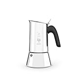 Bialetti - New Venus Induction, Edelstahl Herd Espresso-Kaffeemaschine, Geeignet für Alle Herdarten, 4 Tassen (170ml), Aluminium, Silber