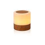 GREENTREEN LED Nachttischlampe, Tischlampen, Berührungssensitives Nachtlicht für Schlafzimmer Wohnzimmer und Büro (Gelb) (Farbe-1)