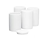 Rommelsbacher Keramik Portionsbecher Set JB 4 - à 125 ml, mit Deckel, passend für Joghurtbereiter JG 80, weiß