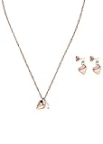 Purelei® Seashore Schmuck-Set – Vergoldete Kette & Ohrringe mit Süßwasserperlen & Muschelanhängern, maritim inspiriert, elegantes Design (Rosegold)