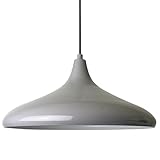 bamyum Lampe Wohnzimmer I Champion I Pendelleuchte Esstisch Grau Ø35 cm Metall E27 Fassung Pendellampe Schlafzimmerlampe Hängend Lampe Schlafzimmer Hängend Moderne Hängelampe Esstisch