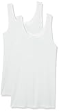 Amazon Essentials Damen Tanktop, Schmale Passform, 2er-Pack, Weiß, M