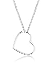 Elli Halskette Damen Herz Anhänger Basic in 925 Sterling Silber