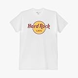 Hard Rock Klassisches weißes T-Shirt mit Logo, Kein Stadtname, L