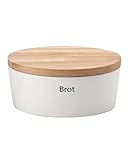 Continenta Brottopf Keramik | Mit Praktischen Luftlöchern Gegen Austrocknen & Schimmel | Handmade In Portugal | Weiß (30x23x13,5cm)