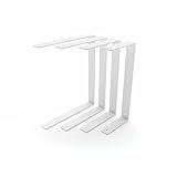 HEVVA Doppelte Regalhalter 15/20/25/30 cm | HARTENBERG | Regalwinkel, L-förmige Wandregalhalterung, Konsole, Regalträger | (1x Halter - Weiß, 25 cm)