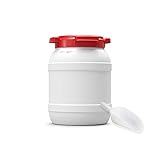 DIE BOX FABRIK Futtertonne für Tierfutter mit Deckel & Schaufel | Große Öffnung | Tierfutterbehälter | Futtercontainer | Futterbox | HDPE | Top-Qualität (6 Liter)