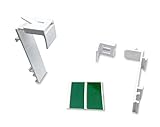 KLEMMFLEX Klemmträger lang für Duo-Rollos/Doppelrollos/Rollos mit separater Stoffträgerschiene - mit Klebepad - OHNE Bohren - je 2 Stück - verstellbar - Farbe Weiss