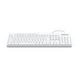 Hama Tastatur kabelgebunden CK-200 (USB Tastatur, ergonomisches Tippgefühl, leise Tasten, Kabel abnehmbar, deutsches QWERTZ-Layout, Multimedia Tasten, Assist Taste für KI Assistenten) weiß