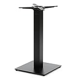 Dublino Premium Esstisch Tischgestell schwarz, Metall (Stahl) | Indoor & Outdoor PJ7087 | H:73 cm | Tischsäule mit 40x40 cm Bodenplatte