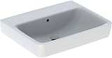 Geberit Renova Plan, Waschtisch, 60x48 cm, ohne Hahnloch, mit Überlauf, 501638, 501.638.00.1, Farbe: weiß matt