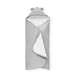 hauck Baby Einschlagdecke Snuggle N Dream für 3-Punkt-Gurt & 5-Punkt-Gurt, Baumwolle, Universal für Babyschale, Kindersitz, Reboarder, Kinderwagen, Buggy, Babywippe, Waschbar (Grey)