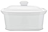 Cosy & Trendy RH46635 Terrine Pasté mit Deckel, Porzellan, Weiß, 1 l