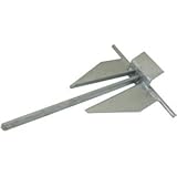 PONTTOR Danforth Anker Plattenanker stahlverzinkt für Boot Yacht Marine Schlauchboot Kayak Ruderboot 5 kg