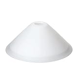 ORION LIGHTSTYLE Glas Lampenschirm Ersatzglas weiß E14 Lochmaß Fassung ø 30mm Kegel Schusterschirm Glas opal