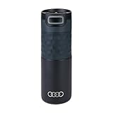 Audi 3292200400 Trinkflasche Isolierflasche Trinkbecher Thermosflasche 500ml, schwarz, mit Audi Ringe Logo