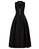 Stockerpoint Damen Akina Maxi Dirndl ohne Schürze, schwarz, 44