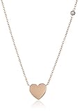 Fossil Women's Lane Heart Edelstahl-Halskette mit Karabiner-Verschluss