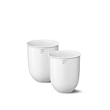 KPM Berlin LAB Becher Duo-Set, Porzellan Tasse, Kaffeetasse 2-tlg, Kaffeebecher, Laborporzellan, handmade, weiß im Geschenkkarton (No. 2H)