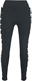 Gothicana by EMP Damen Schwarze Leggings mit Schnürung XL