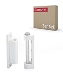 Gedotec Scharniere - Fensterband | 3 Stück - Türscharniere | Renovierband 20 x 75 mm Kunststoff weiß | Fenster-Scharnier zum Aufschrauben | Aufschraubband - Türscharniere für Holztüren und Fenster