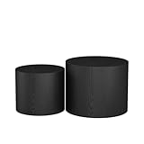 Vicco Couchtisch-Set Giva, 2-teiliger Sofatisch, Schwarz, 48 x 48 cm