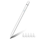Pencil 1. Generation für iPad 2018-2025, 20 Mins mit USB-C Schnellladung & Neigung & Magnetische Absaugung, Stylus Pen für iPad 11-6 Gen, Air 3-5/M2/M3, Mini 5-6, Pro 11"/12,9"/13''M4 (Weiß)