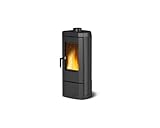 La Nordica Kaminofen Candy 4.0 - Gusseisen, Schwarz, Holz, 6,2 kW, 177 m³, 85,1% Effizienz, 89 x 40 x 40 cm