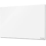 VISCOM Glas-Magnettafel - 90 x 120 cm in reinem Weiß - rahmenlose Magnetwand - Memoboard magnetisch, beschreibbar & trocken abwischbar - inkl. Bohrschablone, Magnete, Stift, Tafellöscher