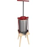Browin® 10L Obstpresse 810111 | XXL Weinpresse aus Stahl Edelstahlkorb Fruchtpresse | Saftpresse Beerenpresse mit Metallkorb