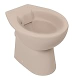 aquaSu® Spülrandloses Stand-WC 083 | Tiefspüler mit waagerechtem Abgang | Tiefspül-WC ohne Spülrand | 39 x 36,5 x 47 cm | Bodenstehende Toilette | Sanitärkeramik in beige | 55108 3