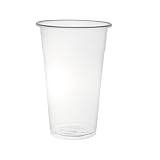 daybays Plastikbecher Transparent 0,5l Bierbecher, 200 Stk. Trinkbecher, Einwegbecher Kunststoffbecher, Einweg Plastik Party Becher, Ausschankbecher (200)