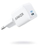 Anker 511 (Nano) 20W iPhone USB C Ladegerät, PIQ 3.0 Mini Ladegerät, Geeignet für iPhone 13/13 Mini/13 Pro/13 Pro Max, Galaxy, Pixel 4/3, iPad Pro, AirPods Pro, Mattweiß (Ohne Ladekabel)