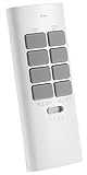ChiliTec Funkschalter Funk Fernbedienung 12 Kanal Funksender für Pilota Casa Funk-Empfänger Einzel- & Gruppenschaltung programmierbar Weiß
