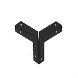 Yhenlovtt Eckenschutz für Holzkisten, Eisenmöbel für Kantenschutz mit Schrauben, 46 x 32 mm, für Schmuckkoffer, Weinkiste, Gepäck und Schrank, 10 Stück (schwarz)