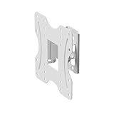 PureMounts TV Wandhalterung, schwenkbare neigbare Universal Halterung für 23-42 Zoll Flach & Curved Ferseher Monitor bis 30kg, max. VESA 200x200 mm, weiß