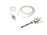 Benzinhahn M12x1 Set mit Benzinfilter & Benzinschlauch passend für Hercules Supra 4 GP – Komplettset zur Wartung des Kraftstoffsystems